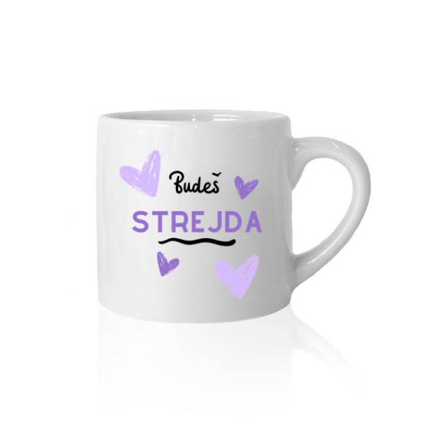 Hrnek espresso (Lungo) s potiskem Budeš strejda