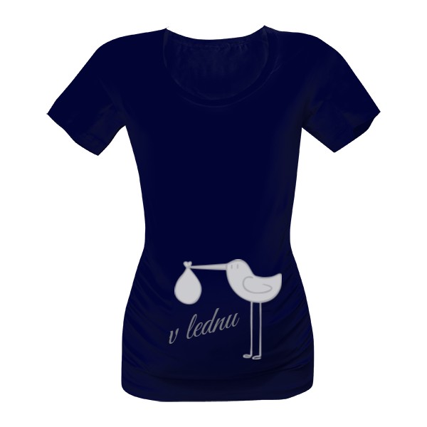 Tričko s potiskem čáp přiletí v ...