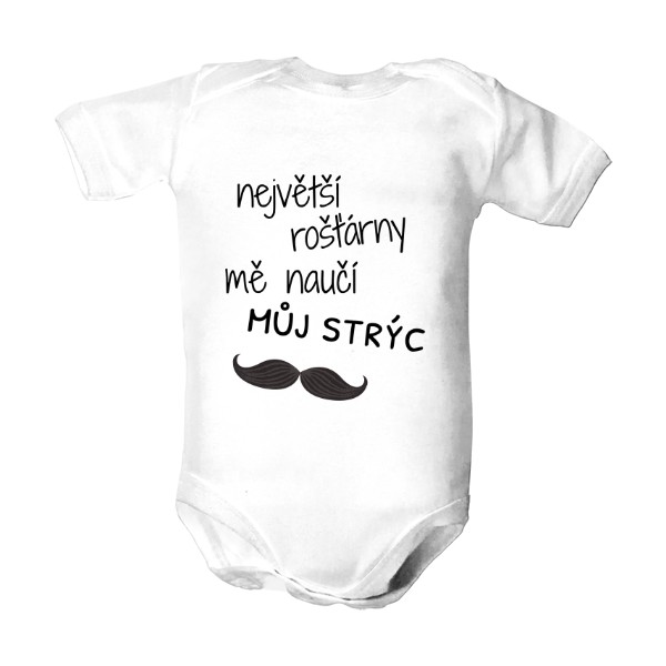 Dětské body  s potiskem největší rošťárny mě naučí strýc