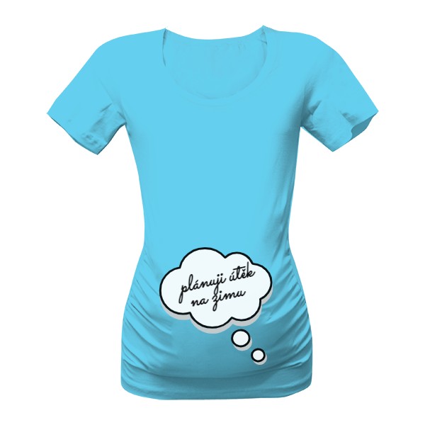 Tričko s potiskem plánuji útěk na zimu