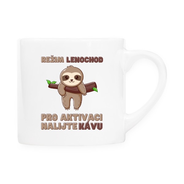 Hrnek espresso (Lungo) s potiskem Režim lenochod